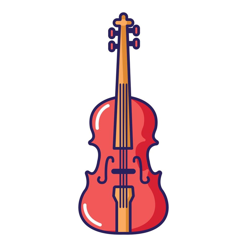 Violine-Symbol, Cartoon-Stil vektor