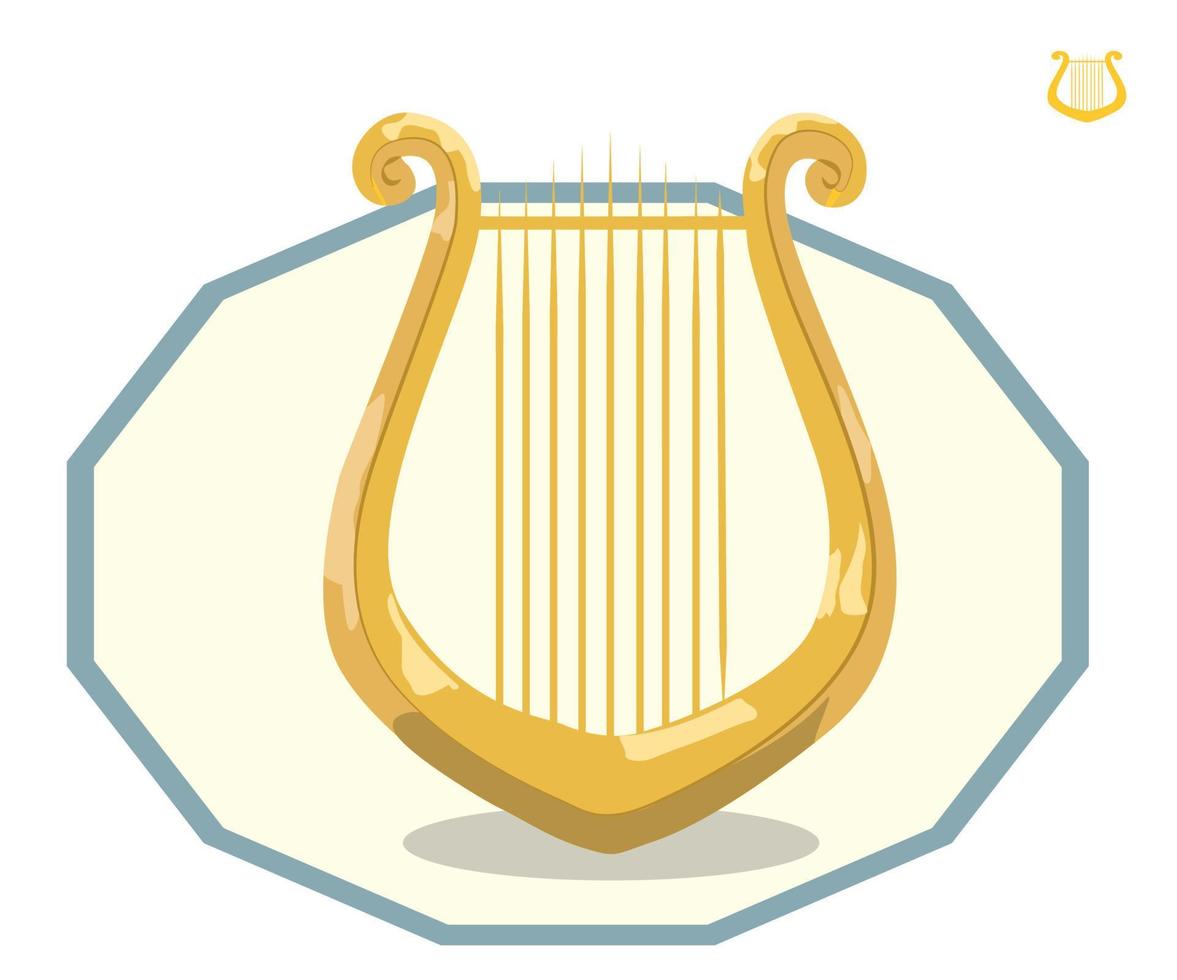 kifara är en musikalisk instrument den där är stänga till de grekisk lyra.eps vektor