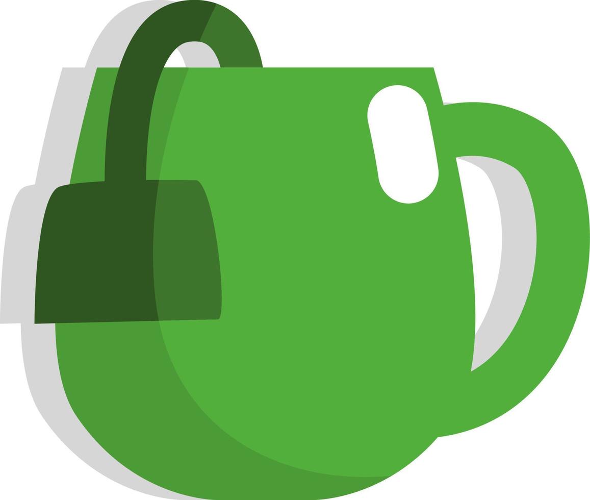 grön te te, ikon, vektor på vit bakgrund.