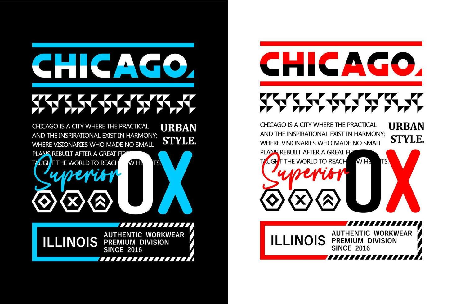 typografi chicago för t shirts design vektor