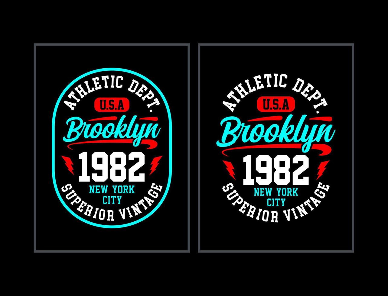 Brooklyn-Typografiedesign für T-Shirts vektor