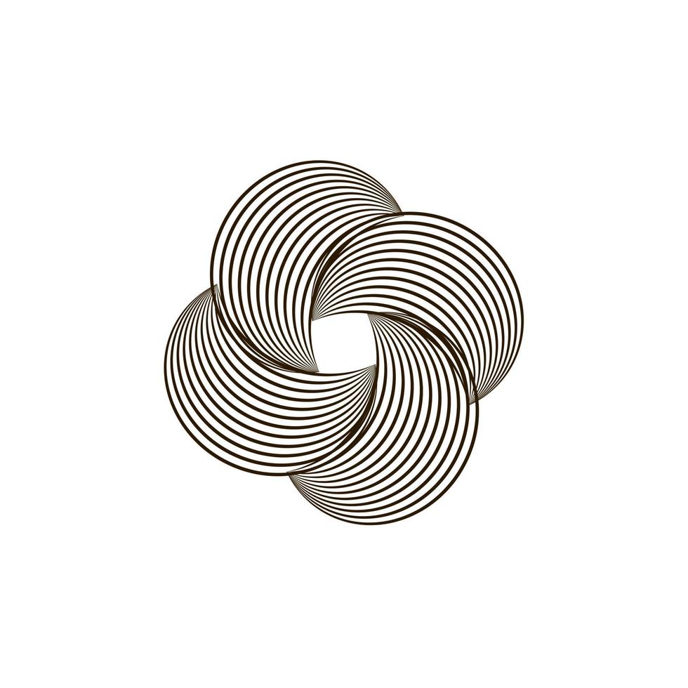 abstraktes geometrisches Muster Linienlogo Schwarz-Weiß-Symbol, Hintergrundvektorillustration auf weißem Hintergrund. vektor