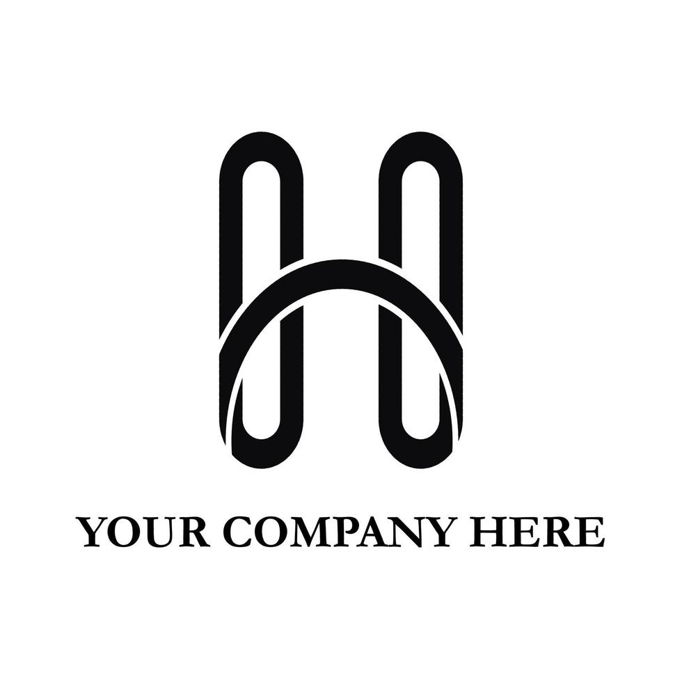 h logotyp. ett illustration representerar ett abstrakt brev h logotyp. monogram brev h företag företag vektor logotyp design