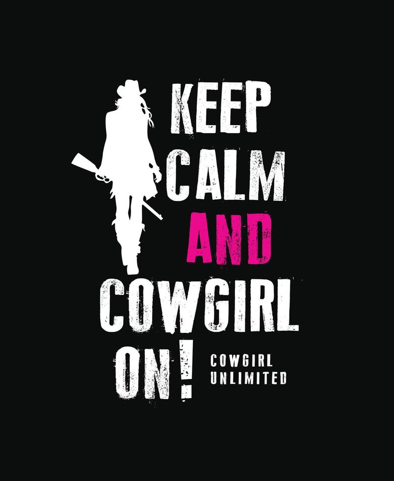 cowgirl t skjorta mall design. vektor