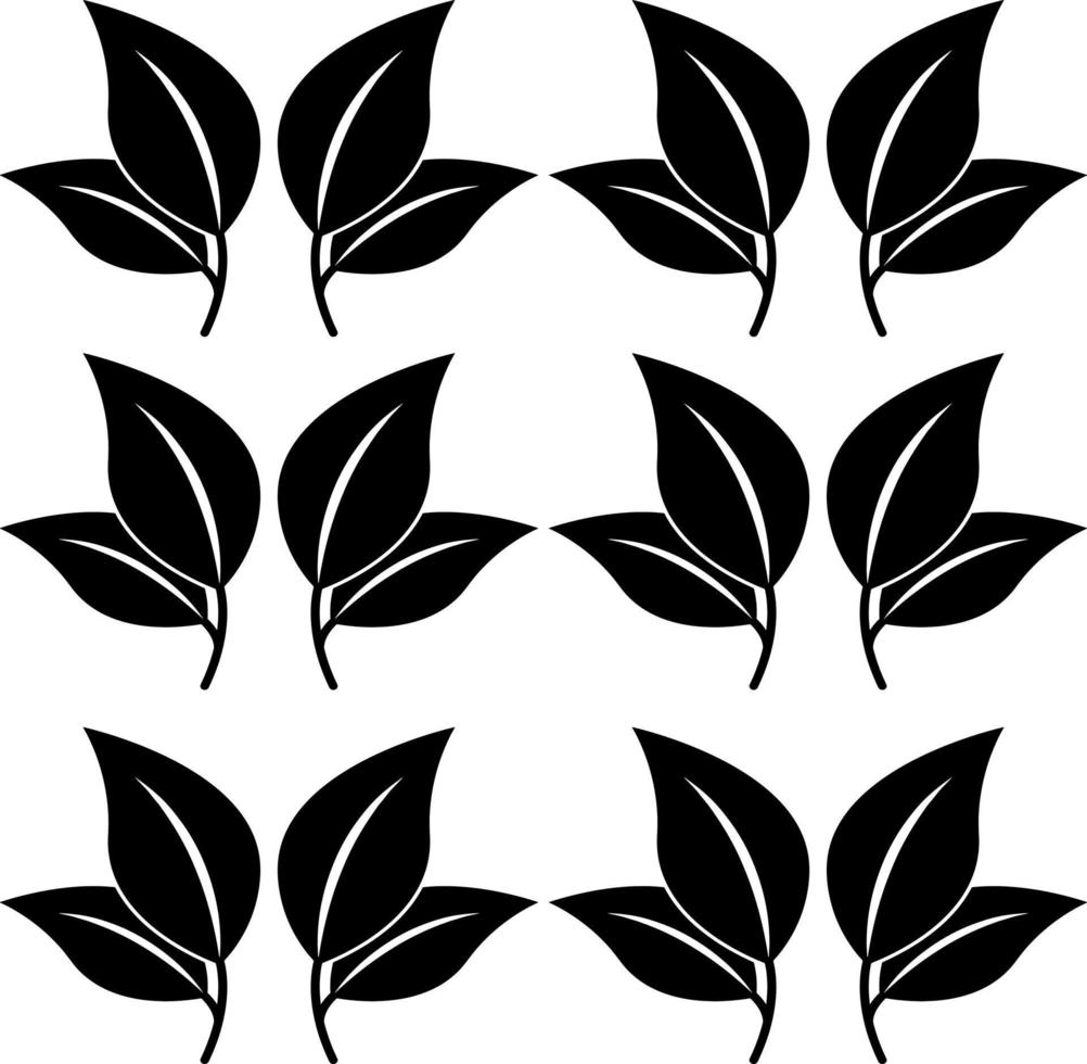uppsättning av svart silhuetter av tropisk löv träd. vektor