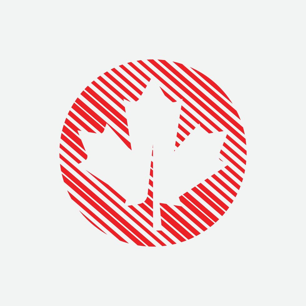 Ahornblatt-Logo, rotes Ahornblatt, Kanada-Symbol, rotes kanadisches AhornblattAhornblatt-Logo-Vorlage Vektor-Symbol-Illustration, Ahornblatt-Vektor-Illustration, roter Ahorn, Kanada-Symbol vektor