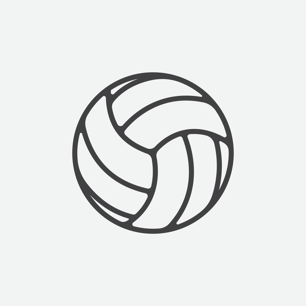 volleyboll logotyp element, vektor volley boll ikon, sport tecken mall, sommar strand boll, vektor illustration, volleyboll boll översikt vektor ikon