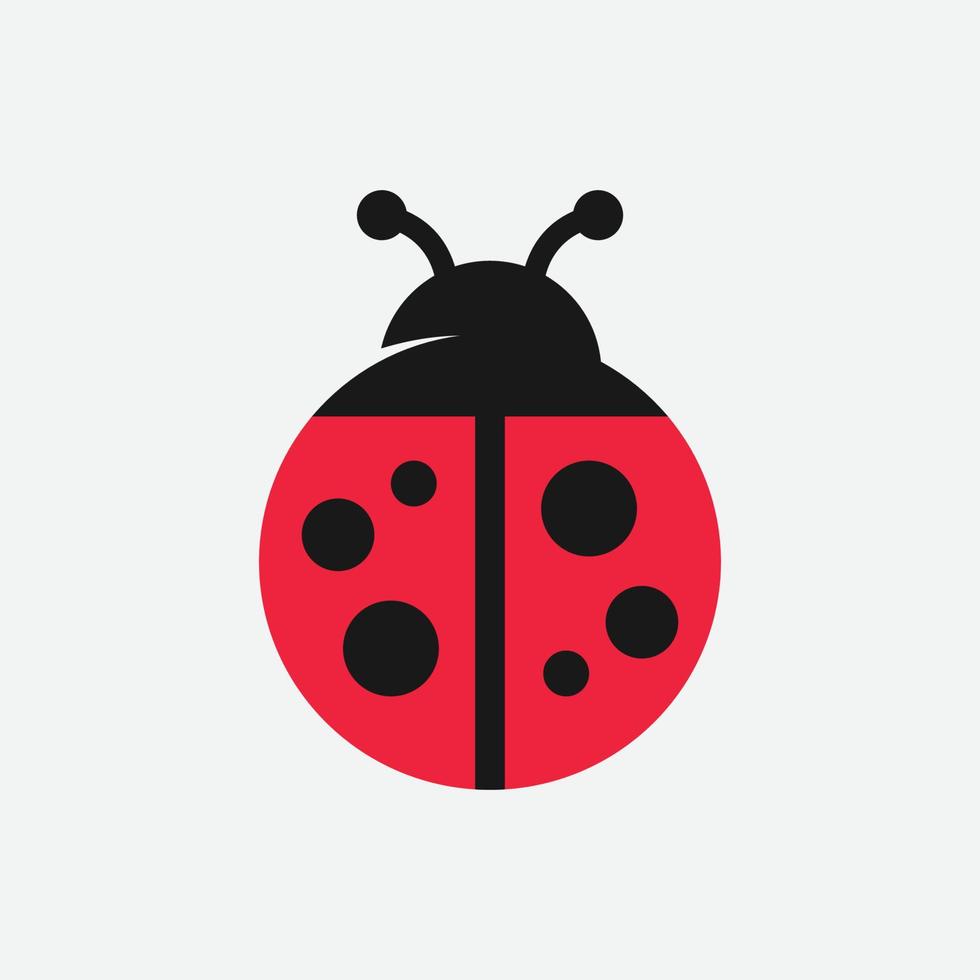 lady insekt vektor ikon, lady insekt logotyp design, söt ikon, enkel ikon, mycket liten logotyp ikon, röd lady insekt tecken, söt färgrik nyckelpiga