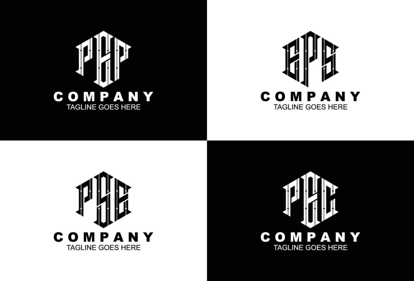 kreativ monogram logotyp design med brevpapper mall vektor