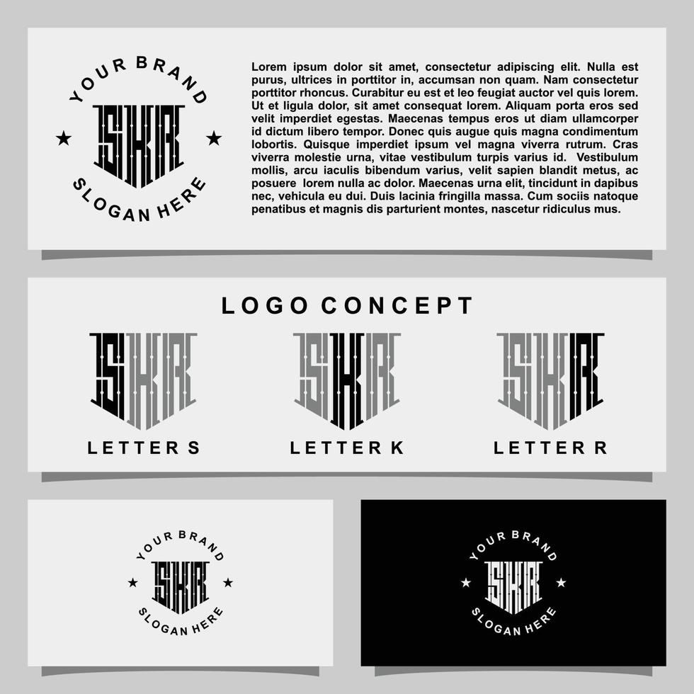 kreativ monogram logotyp design med brevpapper mall vektor