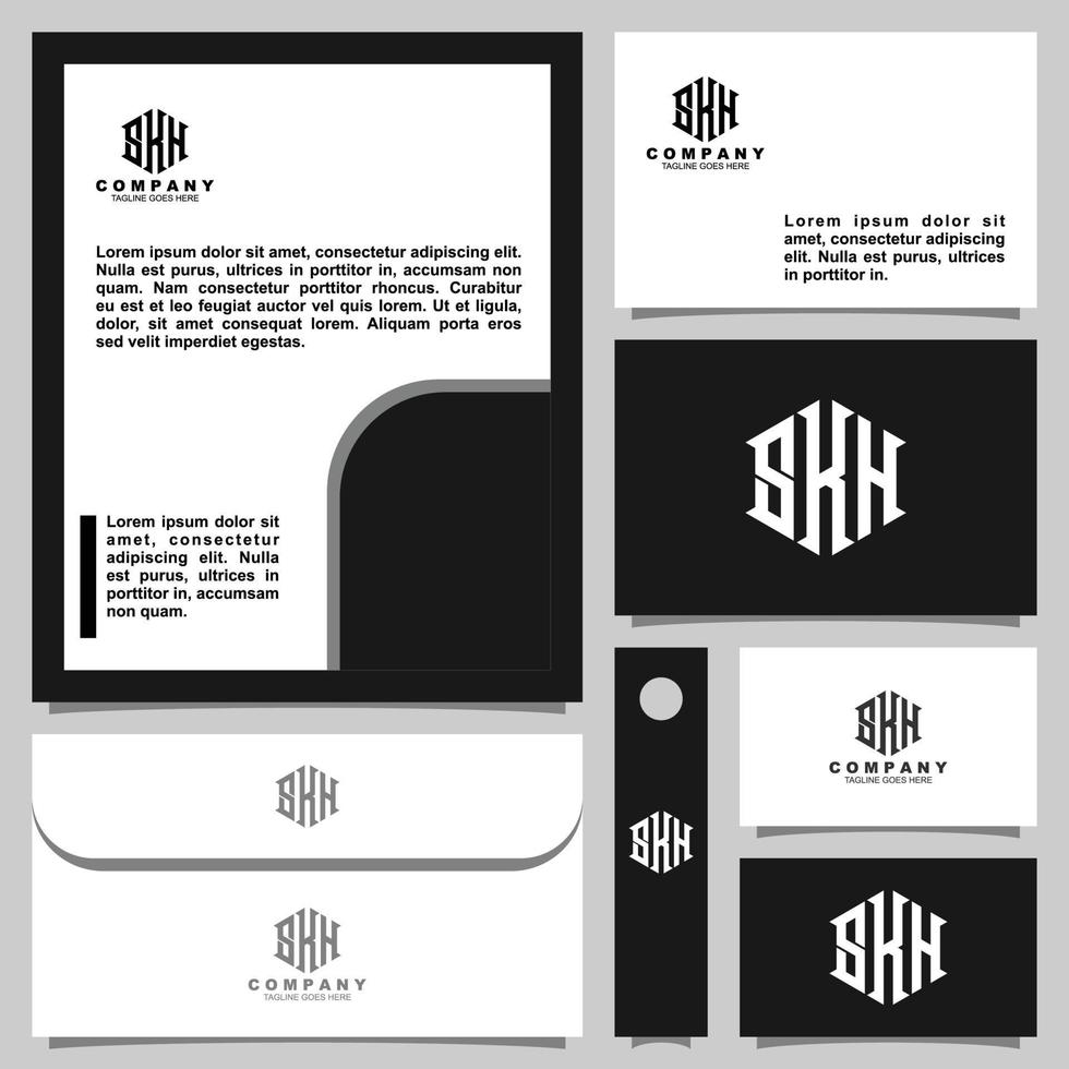 kreativ monogram logotyp design med brevpapper mall vektor