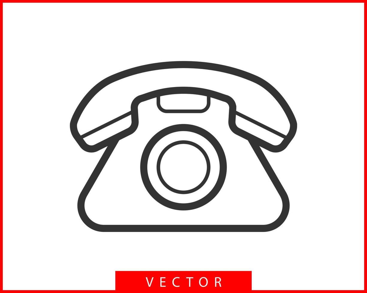 Telefon-Symbol-Vektor-Illustration. Callcenter-App. Telefonsymbole im trendigen flachen Stil. kontaktieren sie uns linie silhouette. vektor