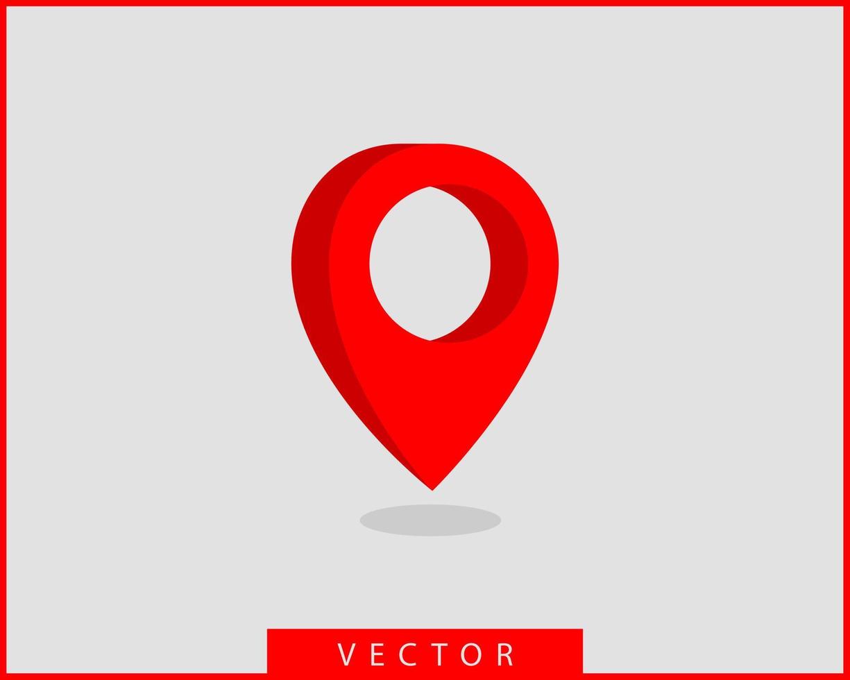 Kartensymbole. Markierungszeiger. Pin-Positionsvektorsymbol. GPS-Navigationssymbol. vektor