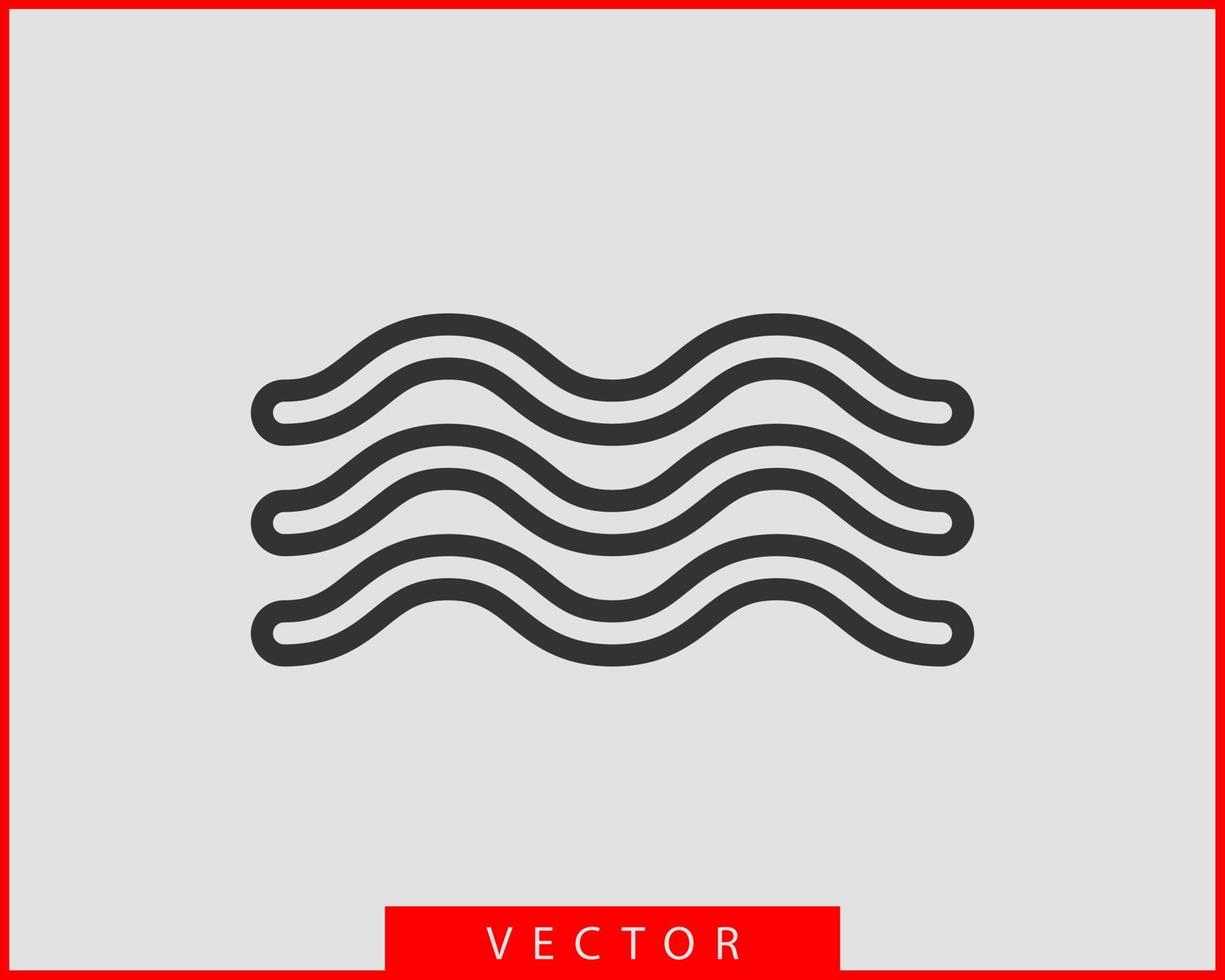 Wellen-Vektor-Design. Symbol für Wasserwelle. wellenlinien isoliert. vektor