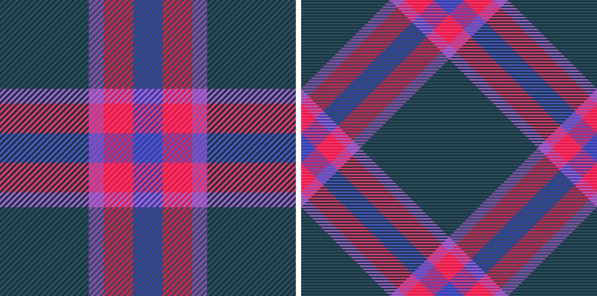 Textilnahtloser Check. Stoff mit Karomuster. Textur Tartan Hintergrund Vektor. vektor