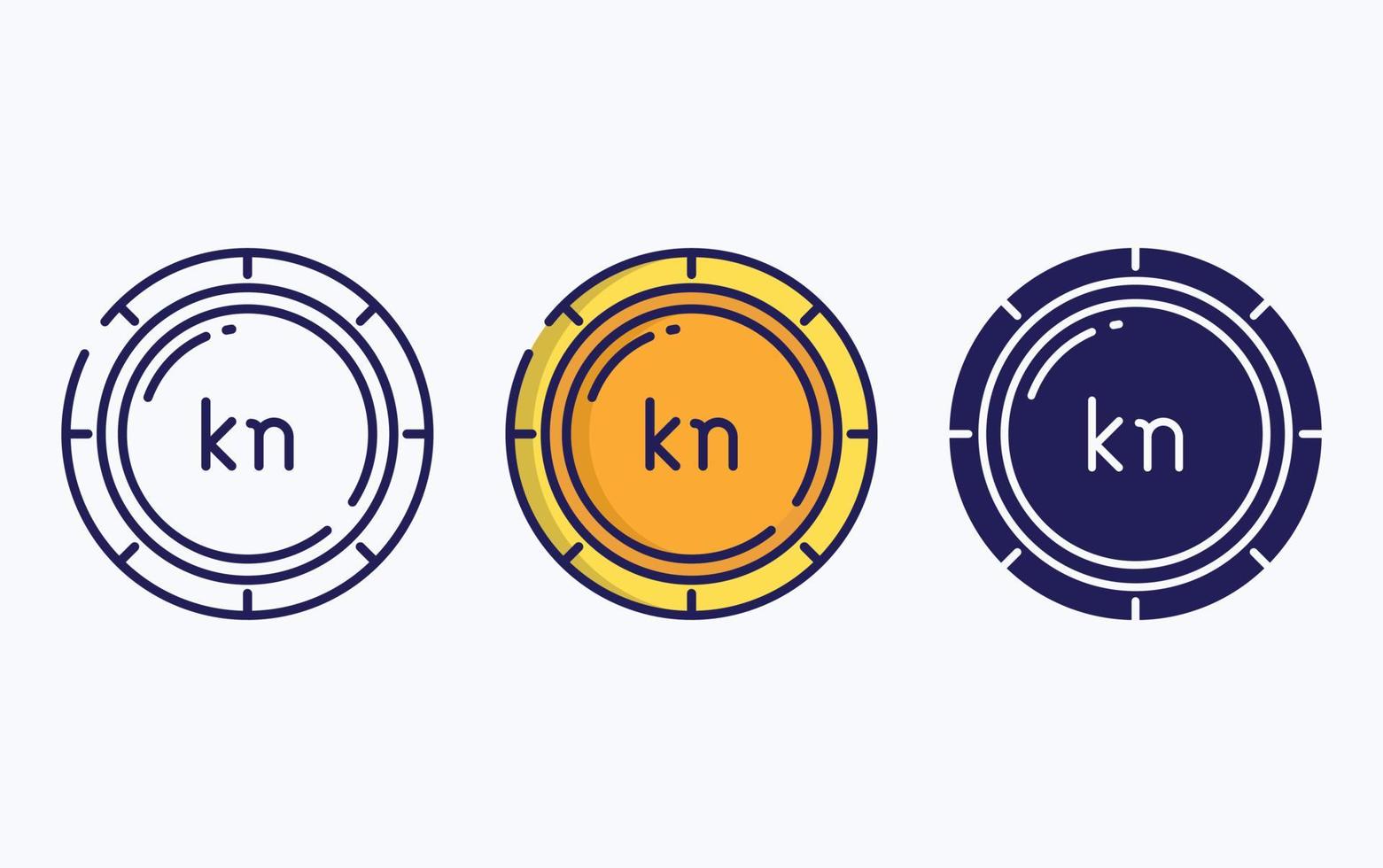 Münzwährungslinie und Glyphensymbol, Vektorillustration vektor