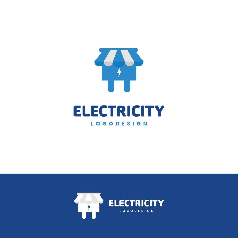 elektrisk affär logotyp design modern begrepp vektor