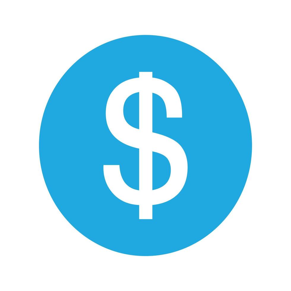 Dollar-Symbol flaches Design. Geld Zeichen. US-Währungsgeldsymbole. vektor