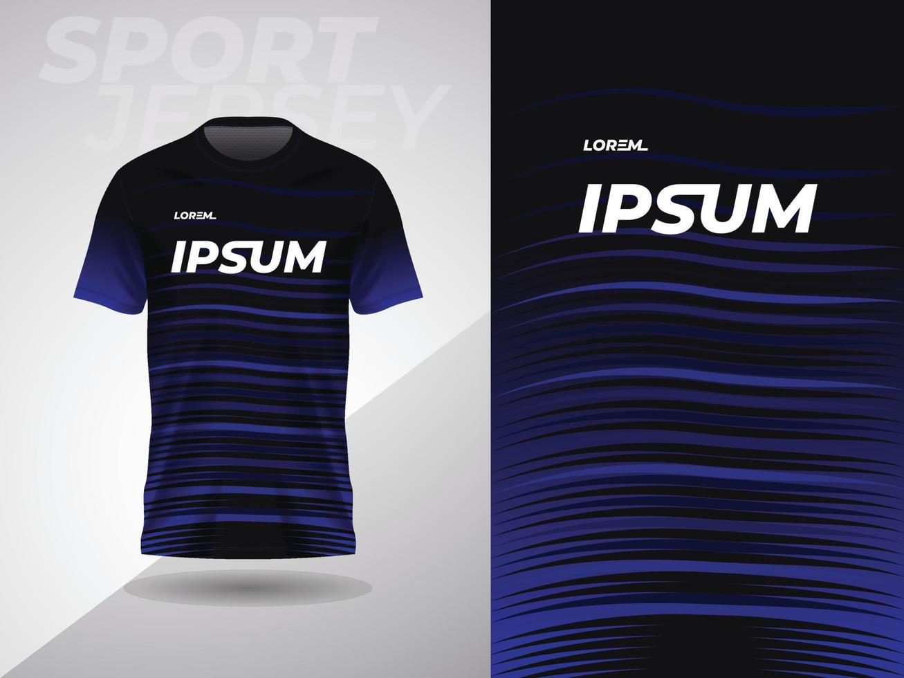 blå svart abstrakt tshirt sporter jersey design för fotboll fotboll tävlings gaming cross cykling löpning vektor
