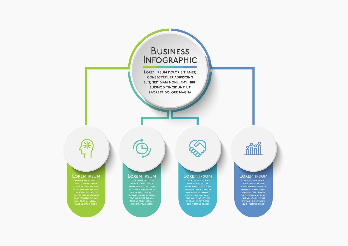 Präsentationsgeschäft Infografik Vorlage vektor
