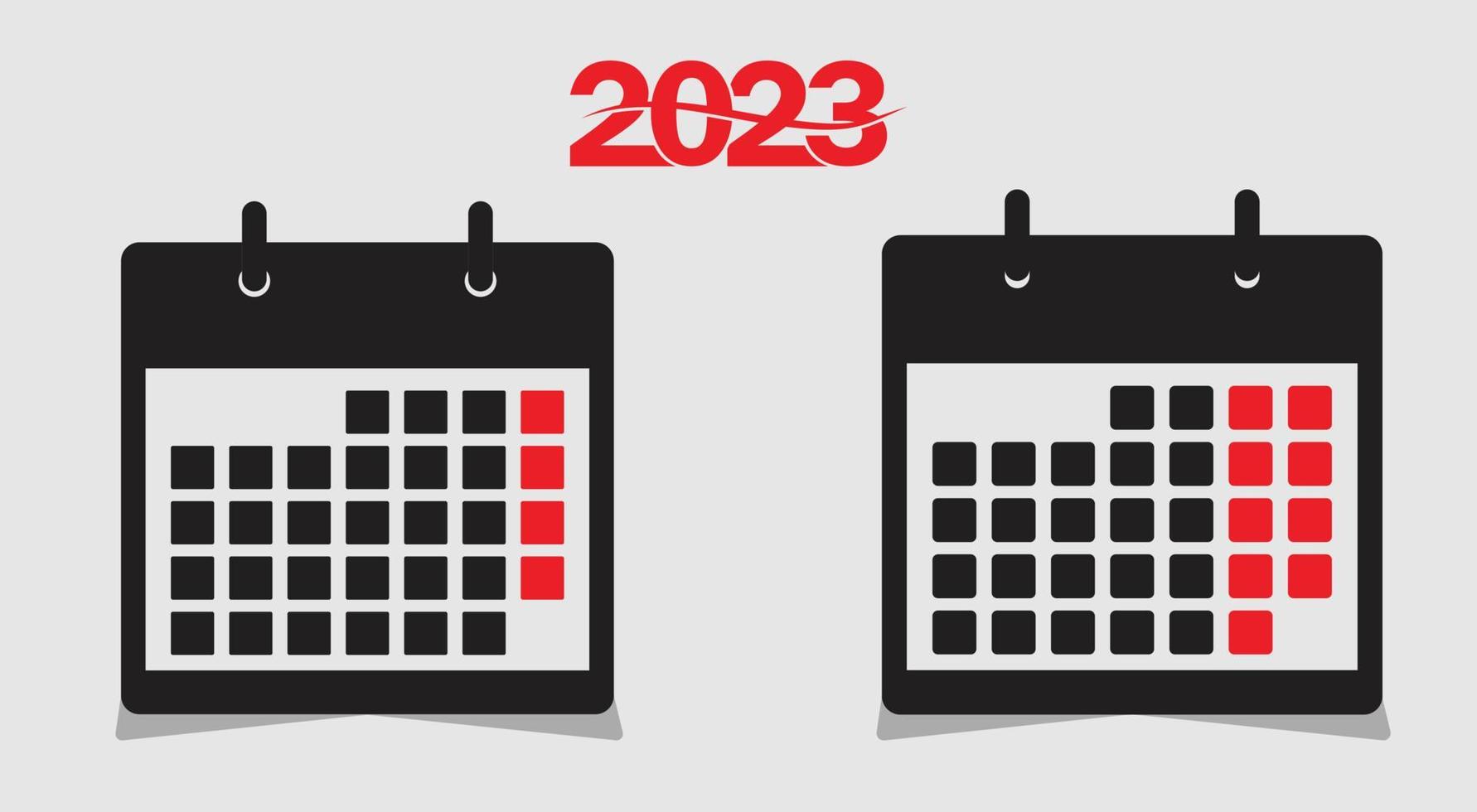 Kalender 2023. Frohes neues Jahr Kalender 2023 vektor