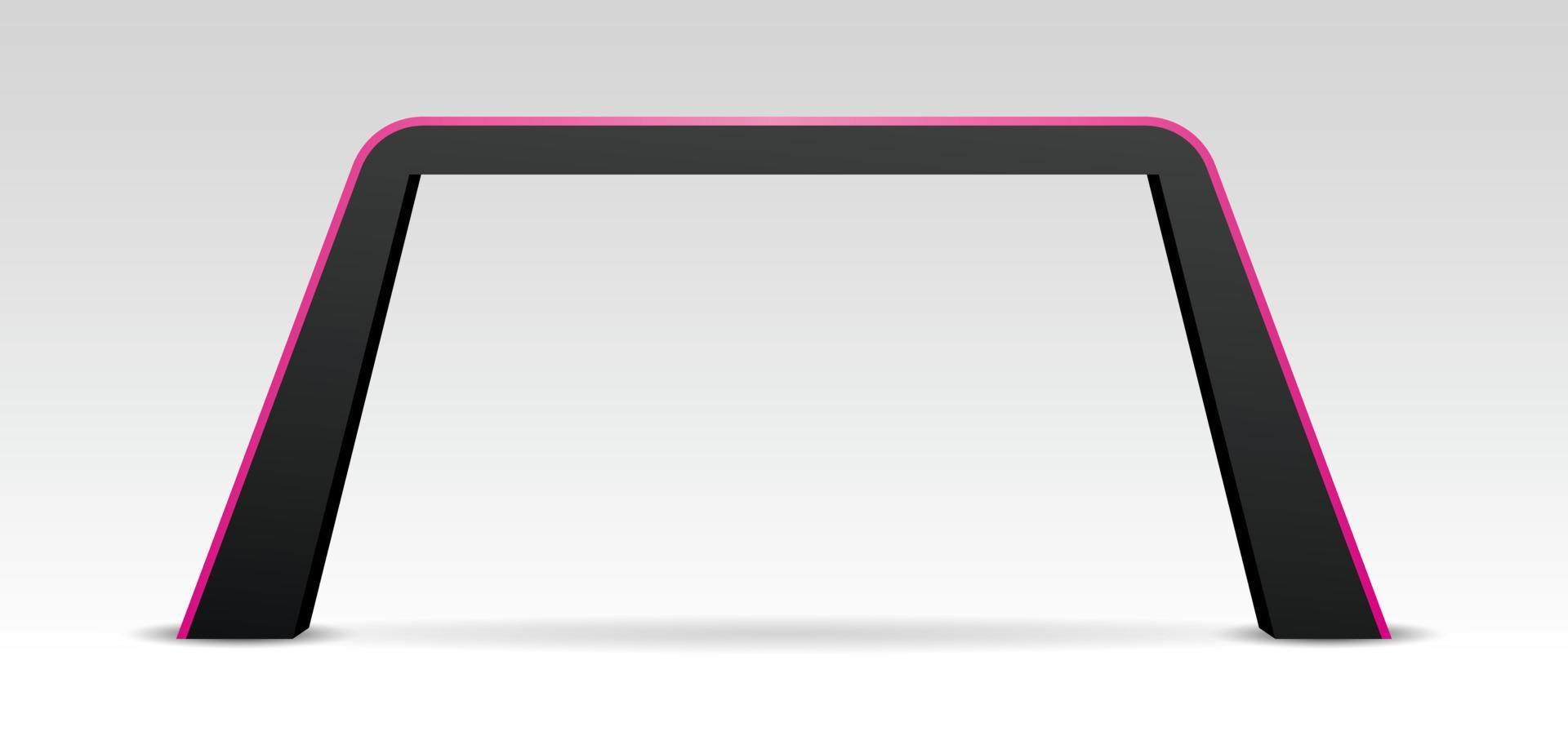 svart rosa archway 3d illustration vektor i modern skönhet stil