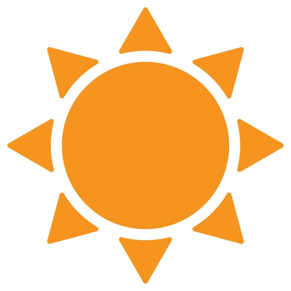 solen platt ikon vektor