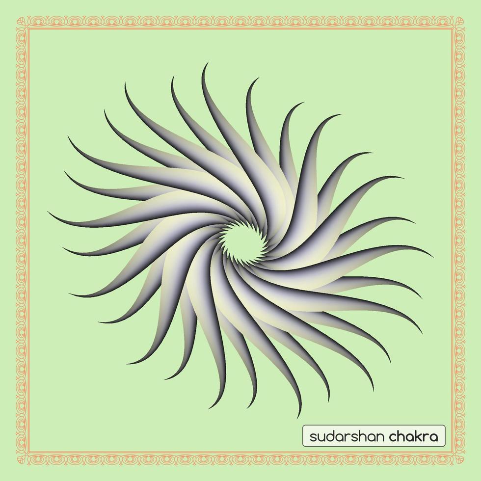 spirituelle Illusion Sudarshan Chakra Svg vektor