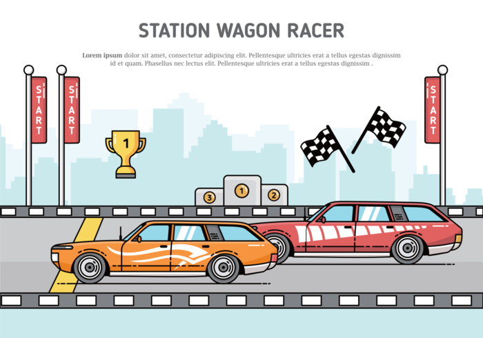 Station Wagon Vektor-Illustration vektor