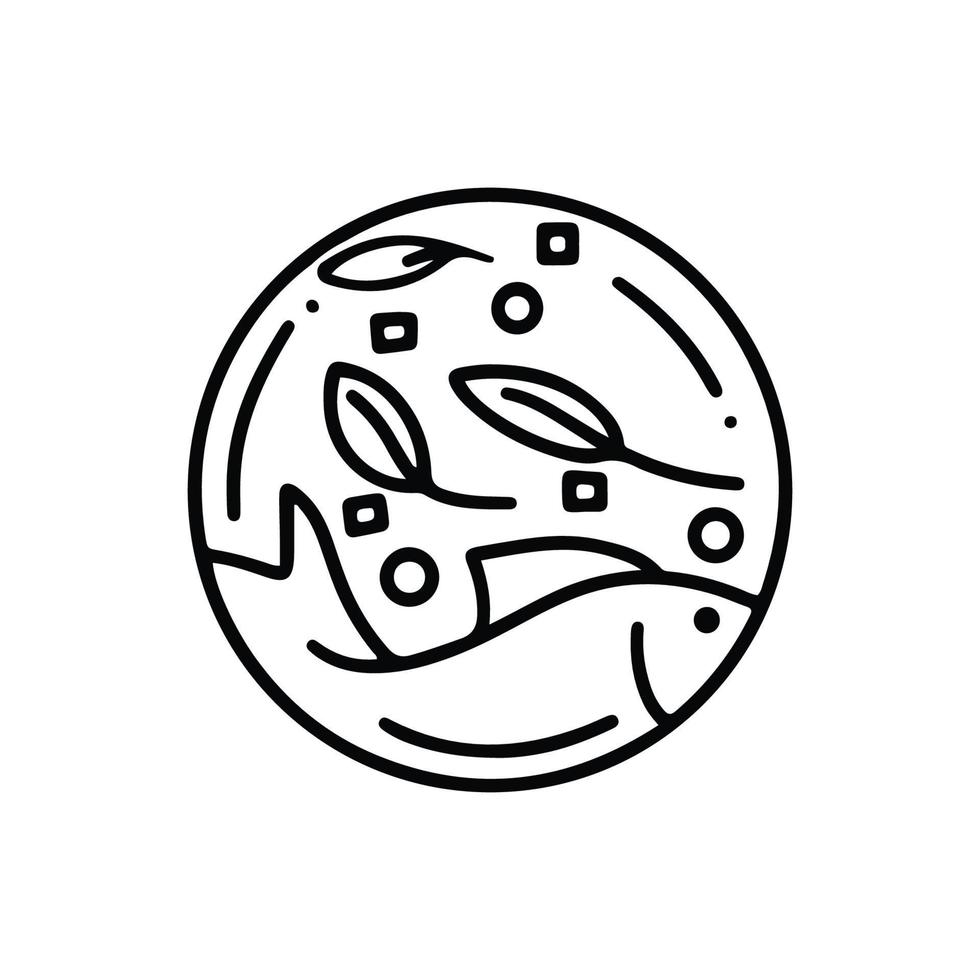 Fisch-Design-Logo-Vorlage, Restaurant-Meeresfrüchte-Sushi vektor