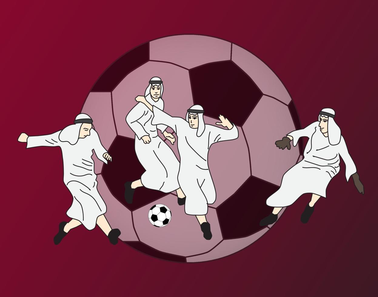 qatar fotboll 2022 illustration vektor