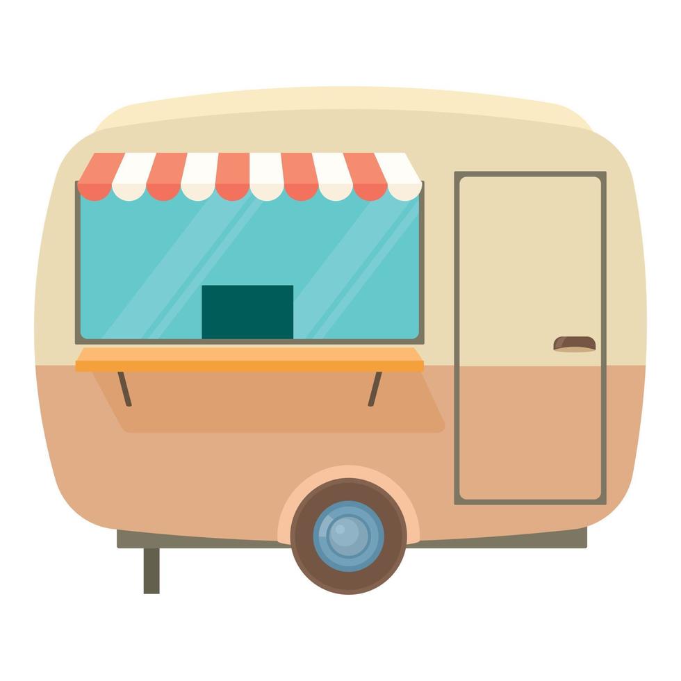 Street-Food-Trailer-Symbol, Cartoon-Stil vektor