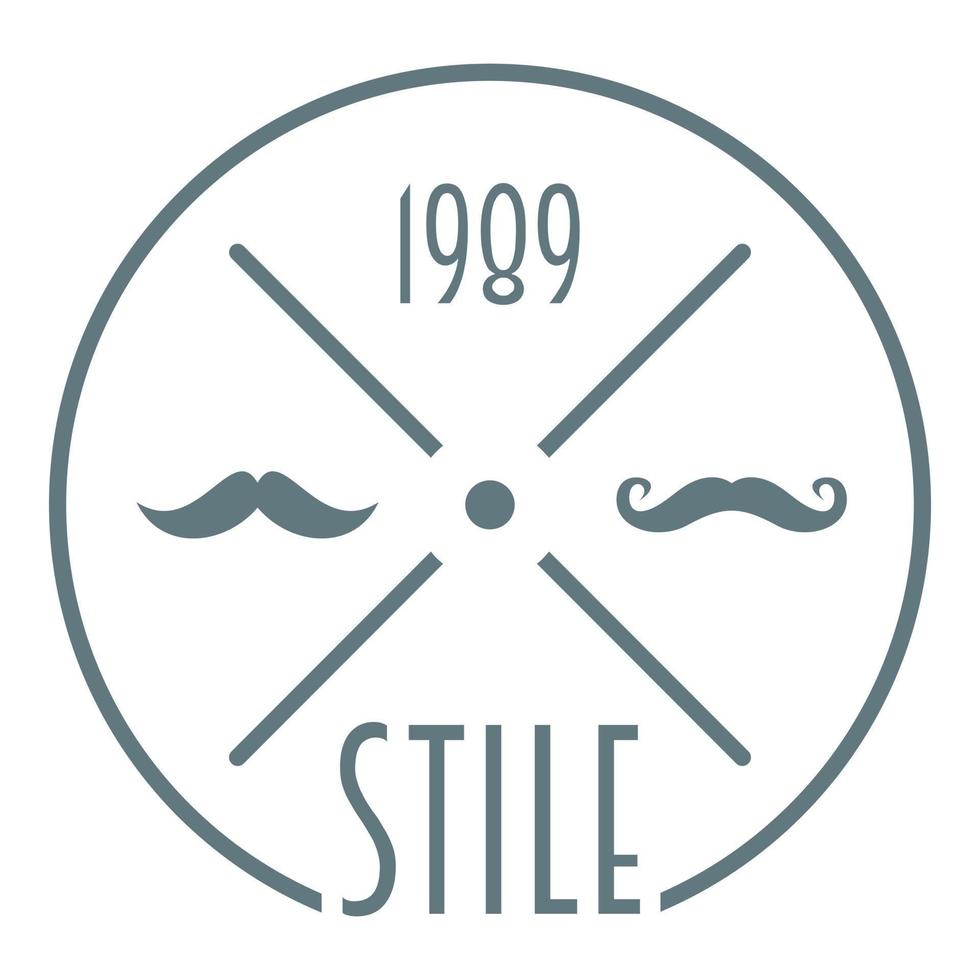 Logo im Stil von 1989, einfacher Stil vektor