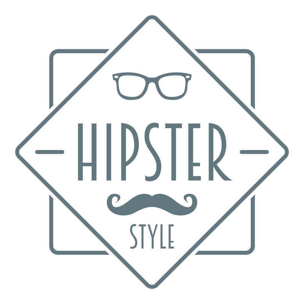 Logo im Hipster-Stil für Männer, einfacher Stil vektor