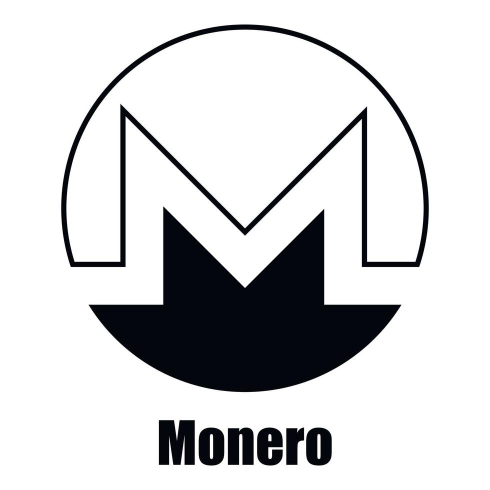 monero ikon, enkel stil vektor