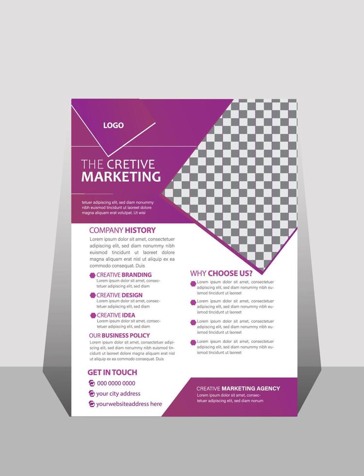 Minimale Business-Flyer-Designvorlage vektor