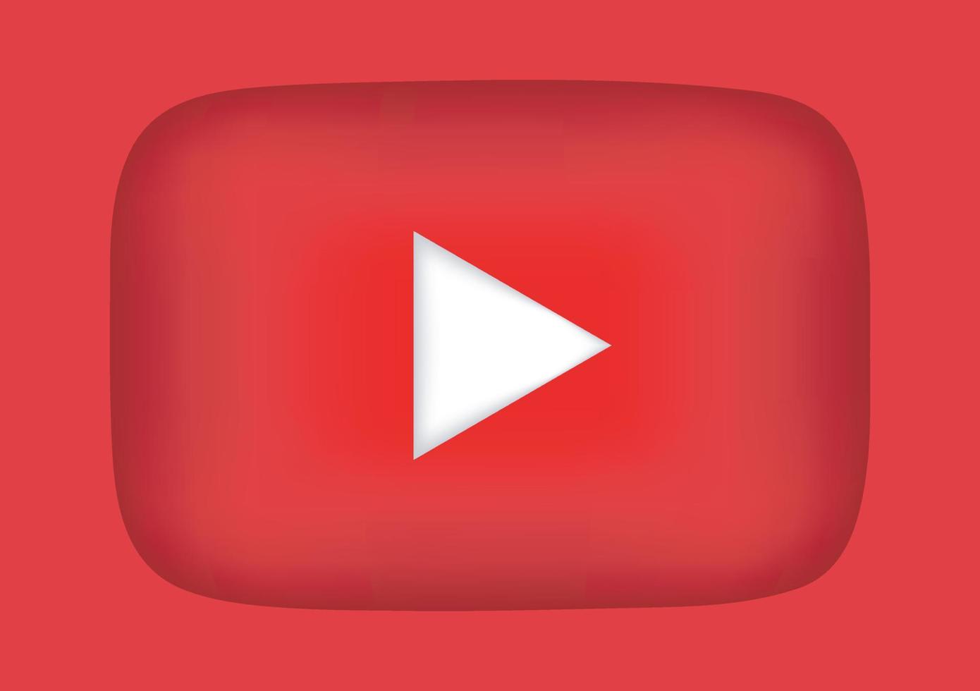 YouTube-Logo 3D-Vektorillustration vektor