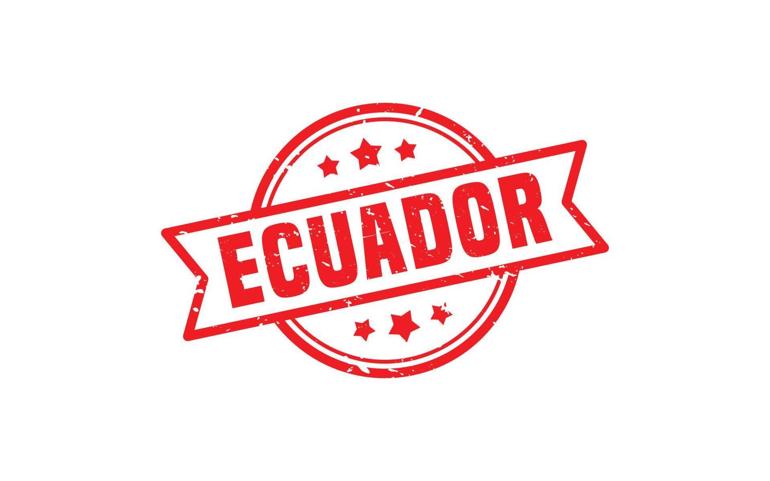 Ecuador-Stempelgummi mit Grunge-Stil auf weißem Hintergrund vektor