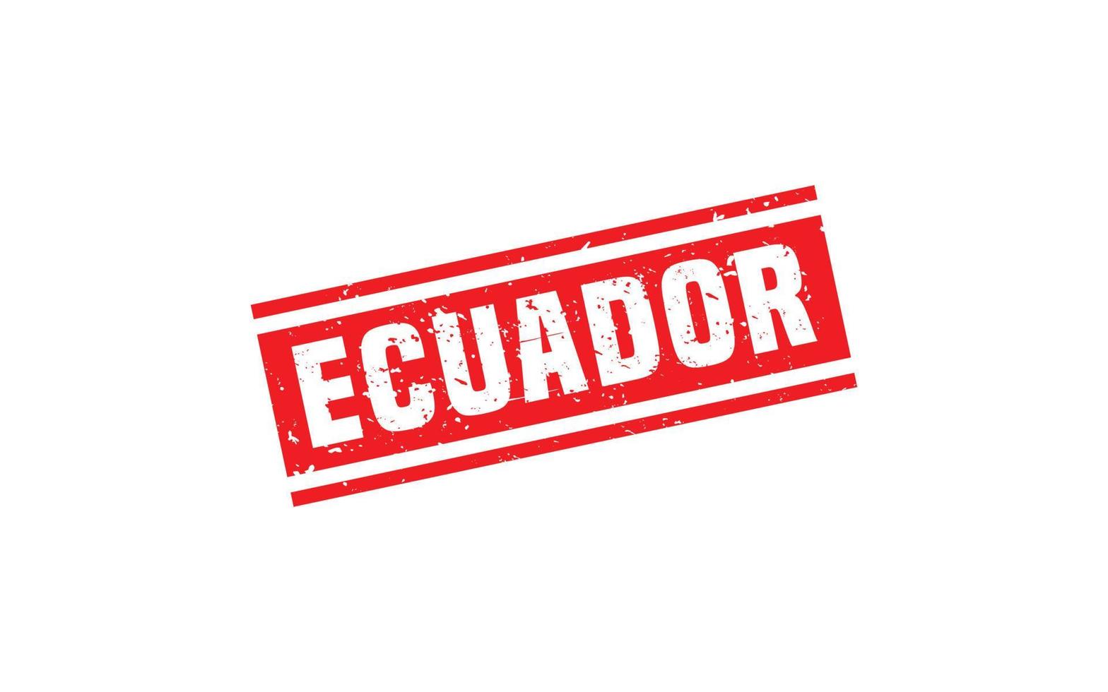 ecuador stämpel sudd med grunge stil på vit bakgrund vektor