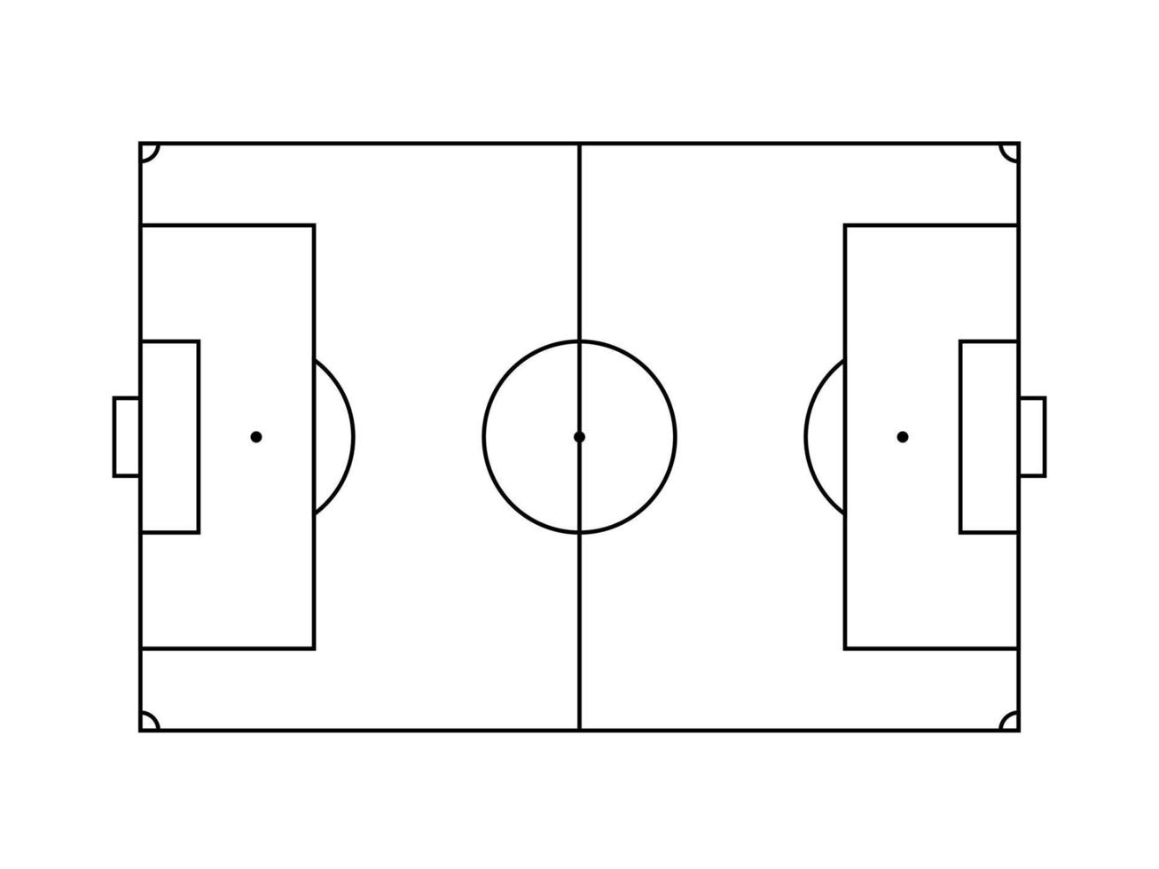 en fotboll kasta också känd som en fotboll fält, fotboll fält eller fotboll kasta för konst illustration, appar, hemsida, piktogram, infografik, Nyheter, eller grafisk design. vektor illustration