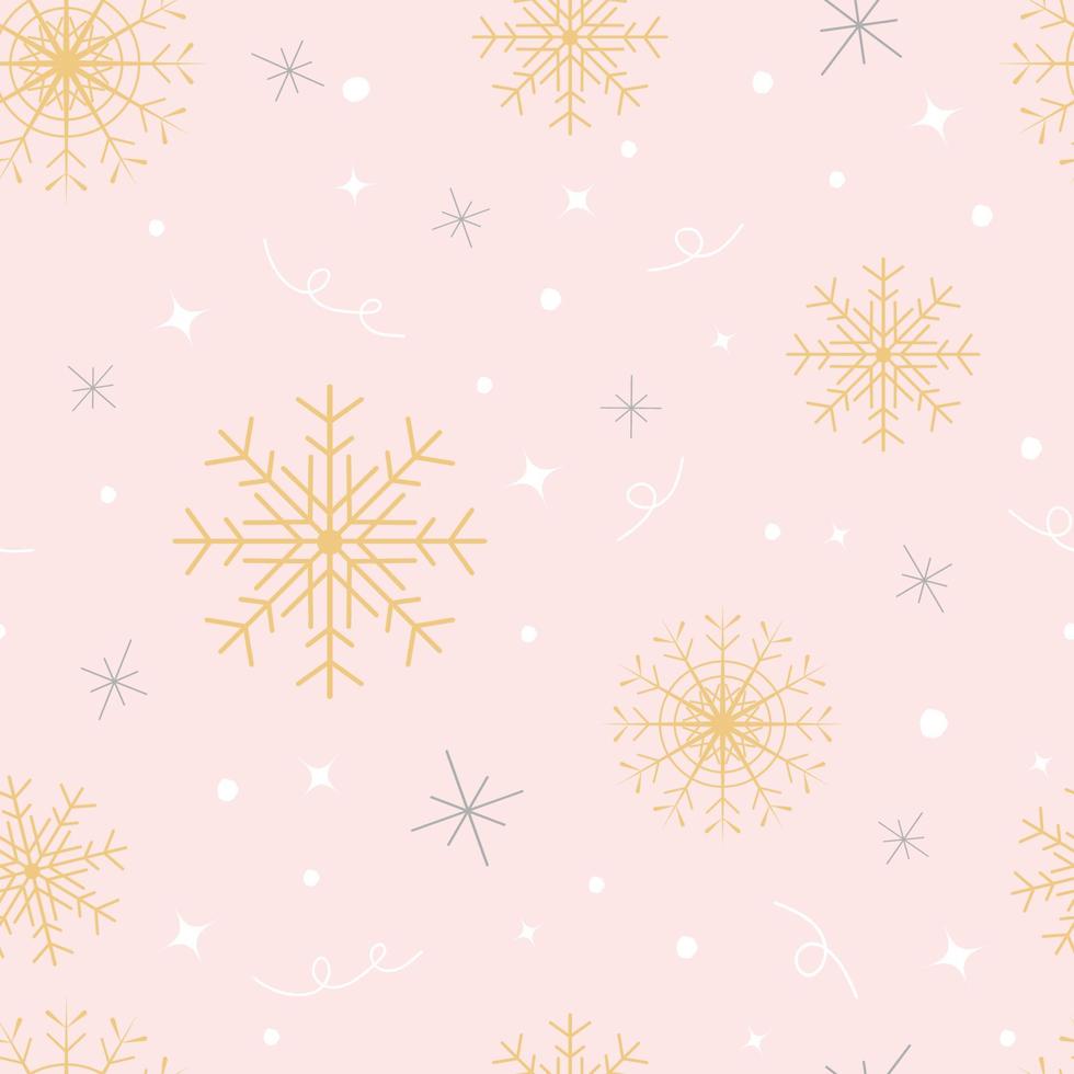 jul sömlös mönster med geometrisk motiv. snöflingor och cirklar med annorlunda ornament. vektor illustration.