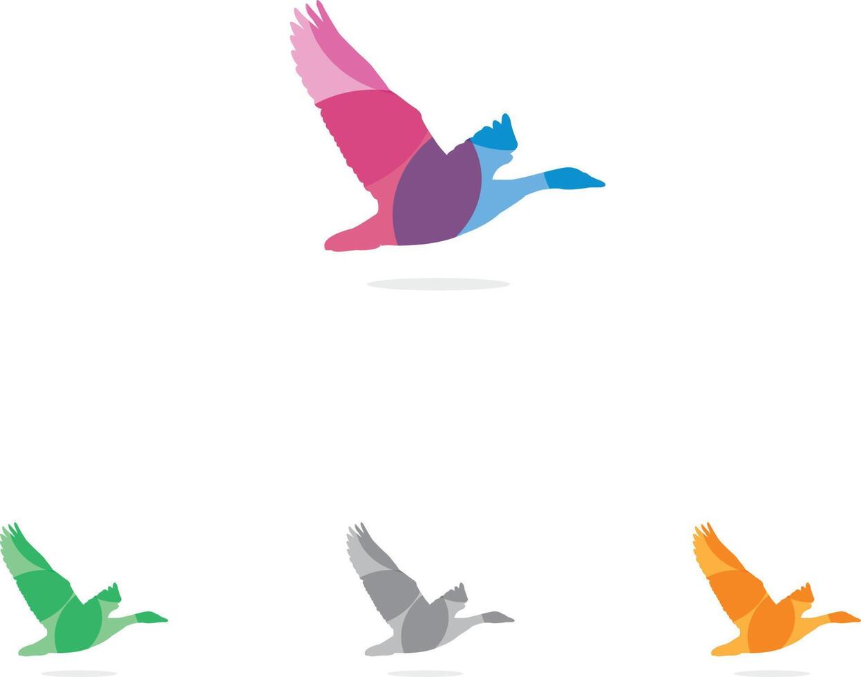 söt och skön fågel logotyp design. kolibri logotyp design. unik söt fågel logotyp mall. vektor