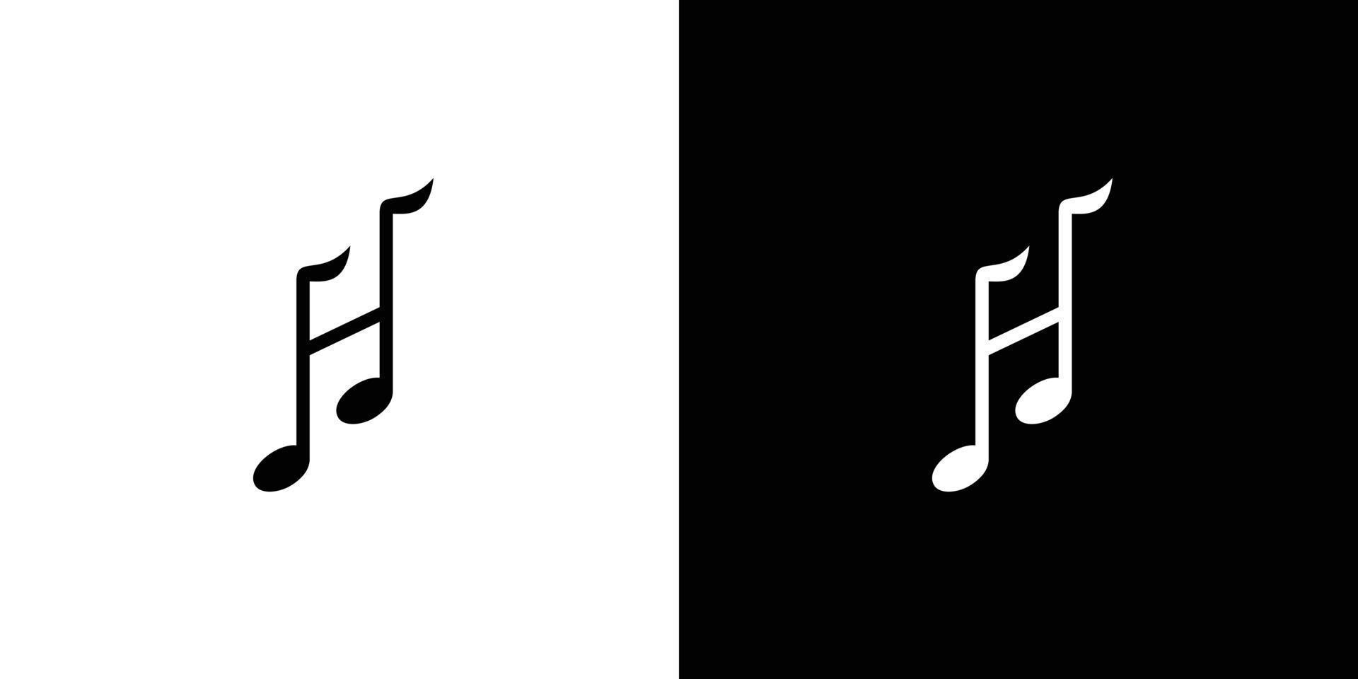 modernes und einzigartiges H-Buchstaben-Musik-Logo-Design vektor