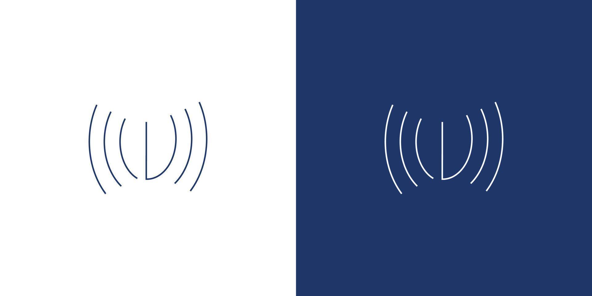 enkel och modern w brev trådlös logotyp design vektor