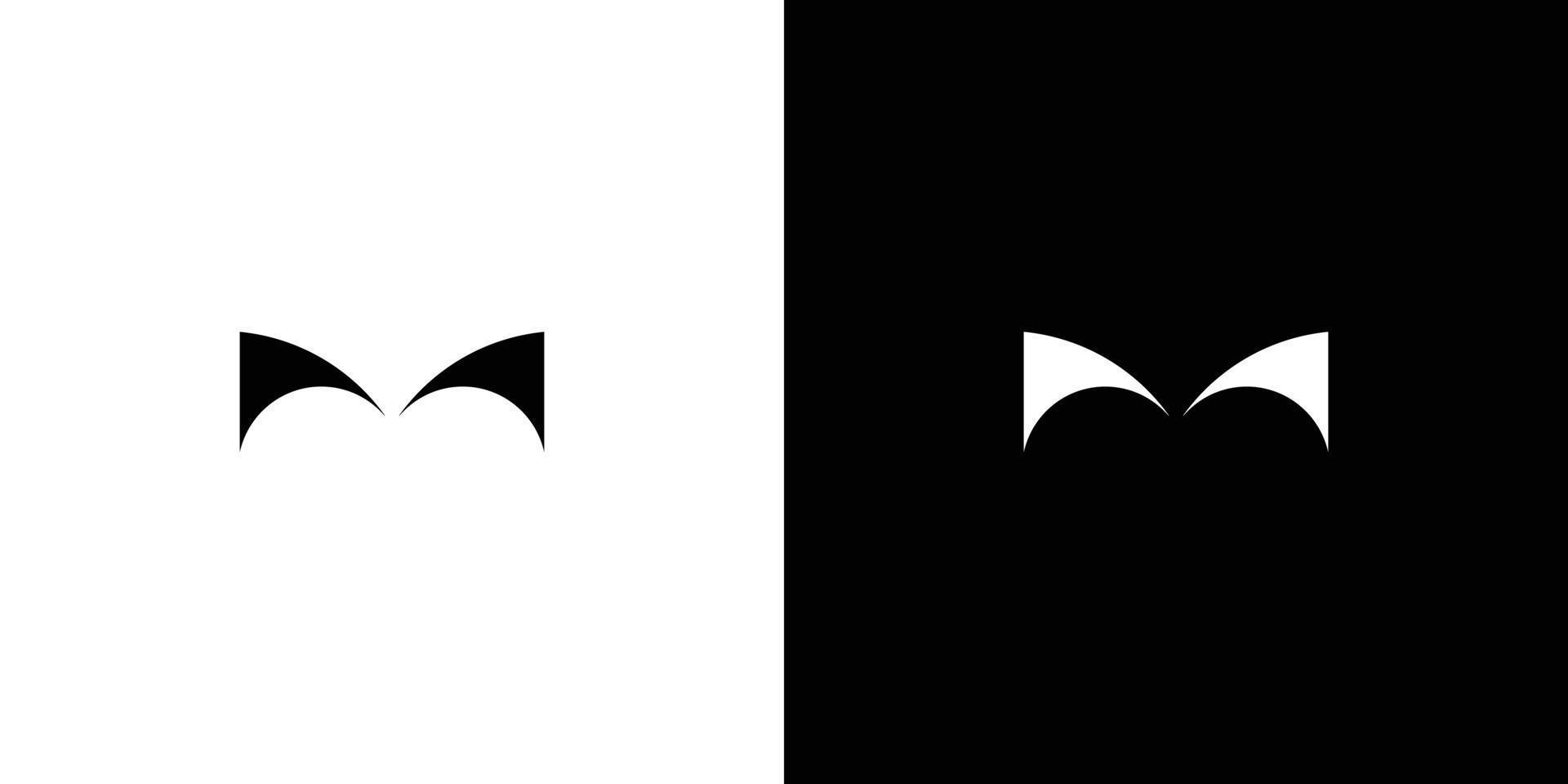 modernes und einzigartiges buchstabe m initialen logo design vektor