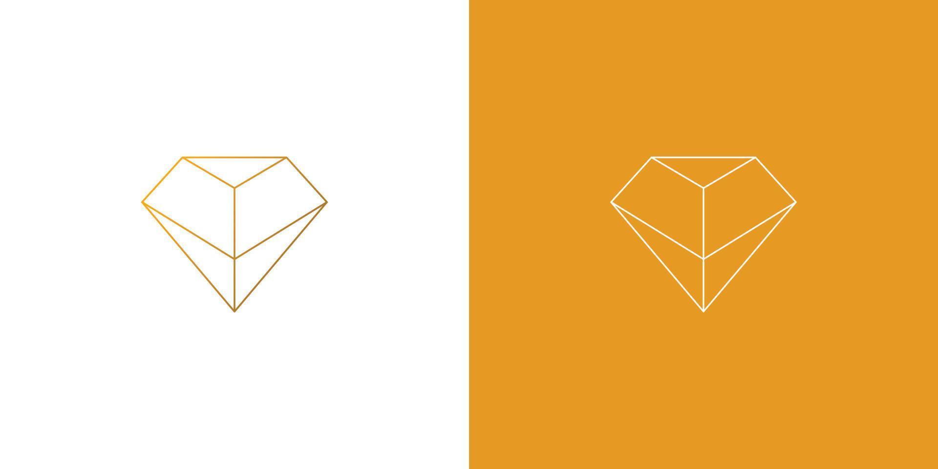 Einfaches und luxuriöses abstraktes Logo-Design mit Diamanten vektor