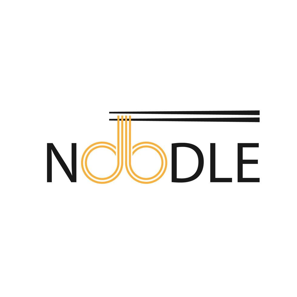 Nudel-Food-Restaurant-Logo-Design-Symbol vektor