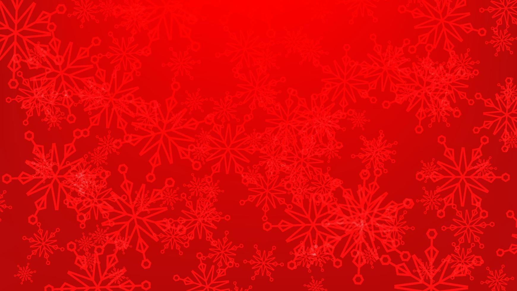 jul bakgrund. festlig Semester och Lycklig ny år dekoration. snöflingor mönster på röd belysning för hälsning kort grafisk design vektor