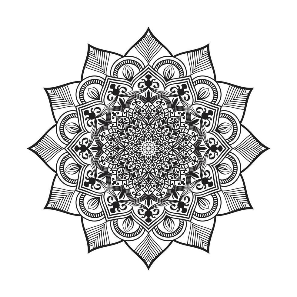mandala design dekorativ mönster dekoration snöflinga vektor