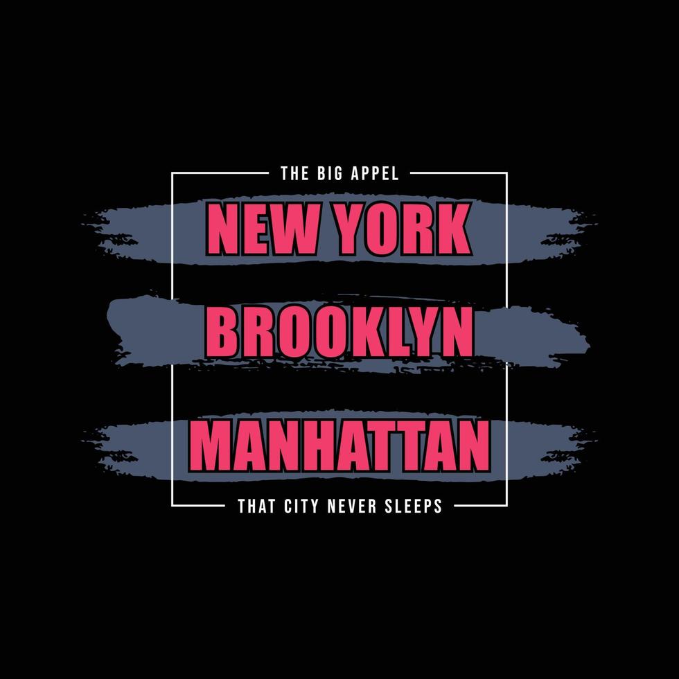 ny york brooklyn typografi t skjorta begrepp vektor